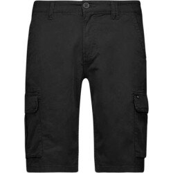 No Excess Short cargo garment dyed + stone wa black