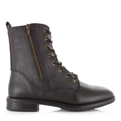 Shoecolate leren veterboot met rits veterboots dames