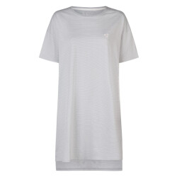 By Louise Dames nachthemd korte mouw lichtblauw gestreept