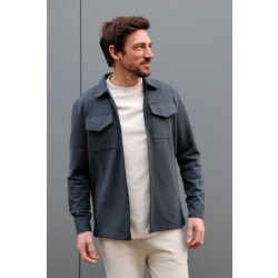 Kultivate 2501030211 luxury zip 188 woodland gray -  heren overshirt kultiv