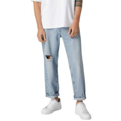 Calvin Klein Heren denim leather badge relaxed fit jeans