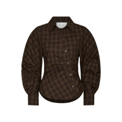Neo Noir neoella check shirt 167459 676 dark brown