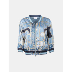 Mucho Gusto ® bomber malcesine blauw ketting patchwork