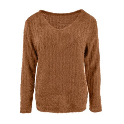 FOS Amsterdam Fos trui bella chenille camel