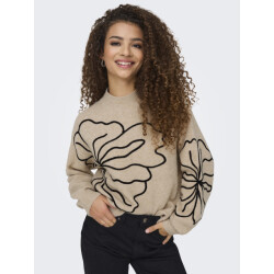 Jacqueline de Yong Jdyjella l/s flower pullover knt no