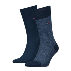 Tommy Hilfiger Effen visgraat sokken heren (set van 2)