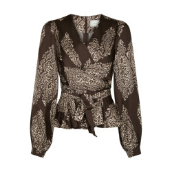 Neo Noir rista paisley drop blouse 166208 676 dark brown