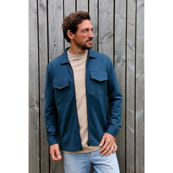 Kultivate Shirt Luxury Zip blauw