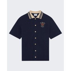 Drole De Monsieur Heren chemise piquée slogan rose