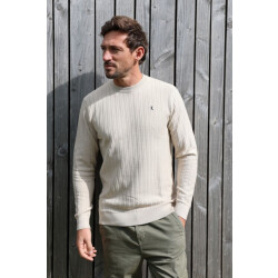 Kultivate 2501080800 kn vertical 221 moon beam heren trui kultiv