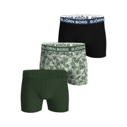 Björn Borg heren boxershort cotton stretch 3-pack groen/multicolour/zwart maat l