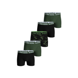Björn Borg heren boxershort cotton stretch 5-pack groen/multicolour/zwart maat l