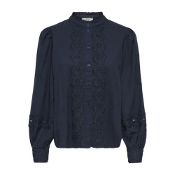 Jacqueline de Yong Jdyflo ls lace shirt wvn navy