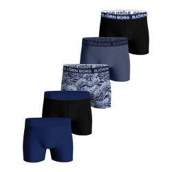 Björn Borg heren boxershort cotton stretch 5-pack blauw/multicolour maat m