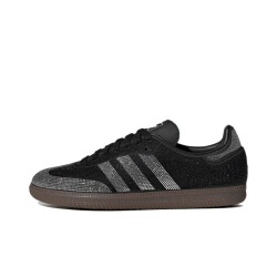Adidas Samba og rhinestone black silver