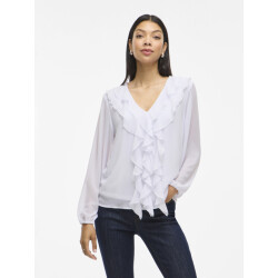 Vila Viane l/s v-neck frill top noos