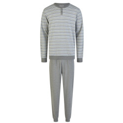 Phil & Co Heren winter pyjama set lang interlock gestreept