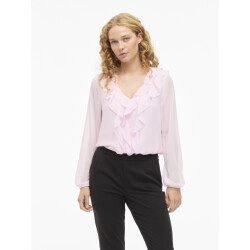 Vila Viane l/s v-neck frill top noos
