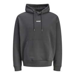 Jack & Jones Jcoclub backprint sweat hood antraciet