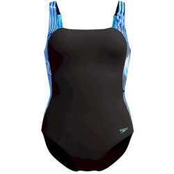 Speedo eco lunalustre 1p blu/grn wedstrijd badpak dames -