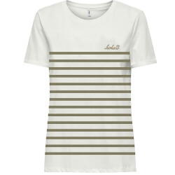 Only Onllacy life s/s stripe emb. top cs