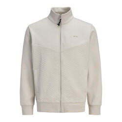 Jack & Jones Jprblufrankie sweat zip high neck smu beige