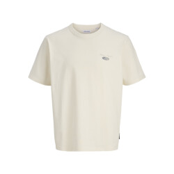 Jack & Jones Jjedover graphic tee ss crew neck ecru