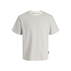 Jack & Jones Jjedover striped tee ss crew neck ecru dessin