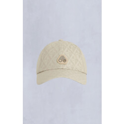 Moose Knuckles Crescent logo cap monogram alabaster