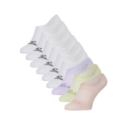 O'Neill Dames footies sokken no show 9-pack wit/blossom thistle reed