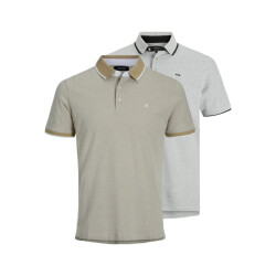 Jack & Jones Heren polo jjepaulos crockery lgm 2-pack