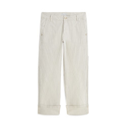 Summum straight pant yarn dyed stripe 4s2918-12403 122 ivory