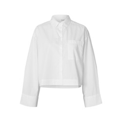 Selected Femme slwastha ls cropped boxy shirt noos 16097269 bright white