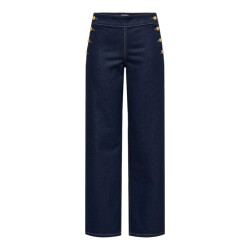 Jacqueline de Yong Lizzie midwaist button wide jeans
