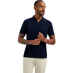 No Excess Polo short sleeve v-collar basic night