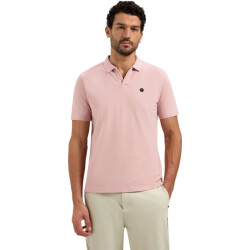 No Excess Polo short sleeve v-collar basic light mauve