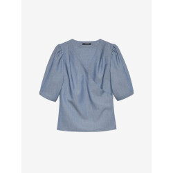 Nikkie Parisa blouse blue denim
