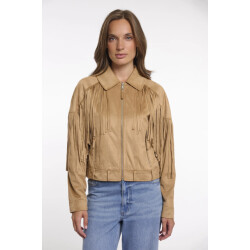 Rino & Pelle Ravenna.7002621 rino&pelle jacket with fringes burlywood