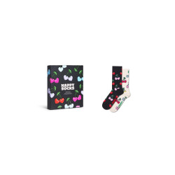Happy Socks Dames sokken kers hartjes valentijn 2-pack zwart