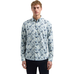 No Excess Shirt allover printed yarn dyed dob blue