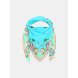 Mucho Gusto ® scarf st. tropez turquoise paradise print