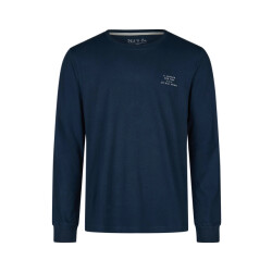 Phil & Co Heren pyjamashirt lange mouw donker