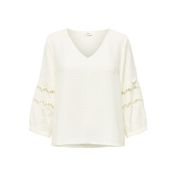 Jacqueline de Yong hannah life 3/4 lace top wvn 15368619 cloud dancer