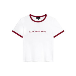 Alix The Label Ladies knitted ringer t-shirt t-shirts 2602884612