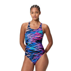 Speedo hyperboom print medalist 1p wedstrijd badpak dames -