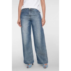 Geisha 61034-10 827 jeans gold yarn mid blue denim/gold