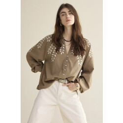 Summum 2s49-12439 blouse cotton branches