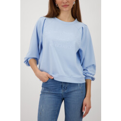 Monari  sweatshirt with lettering 410188 7 light sky