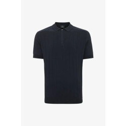 Genti Polo rib zip dark