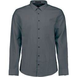 No Excess Shirt with linen dark steel